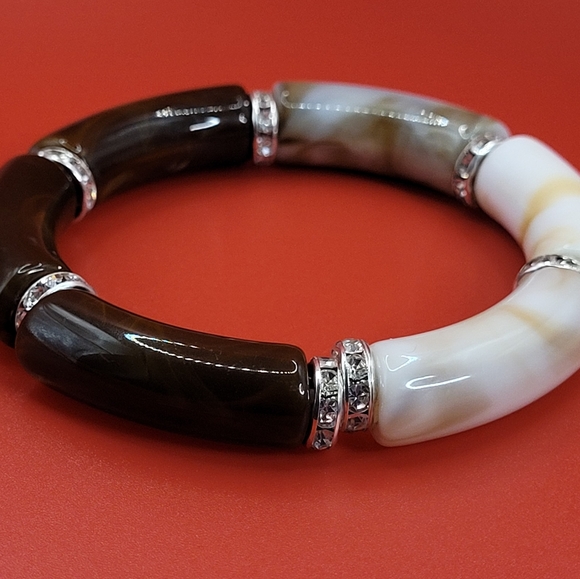 Acrylic Chunky Tube Bracelets - Picture 6 of 8